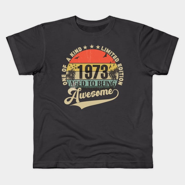 Vintage Year 1973 Kids T-Shirt by Stellar21